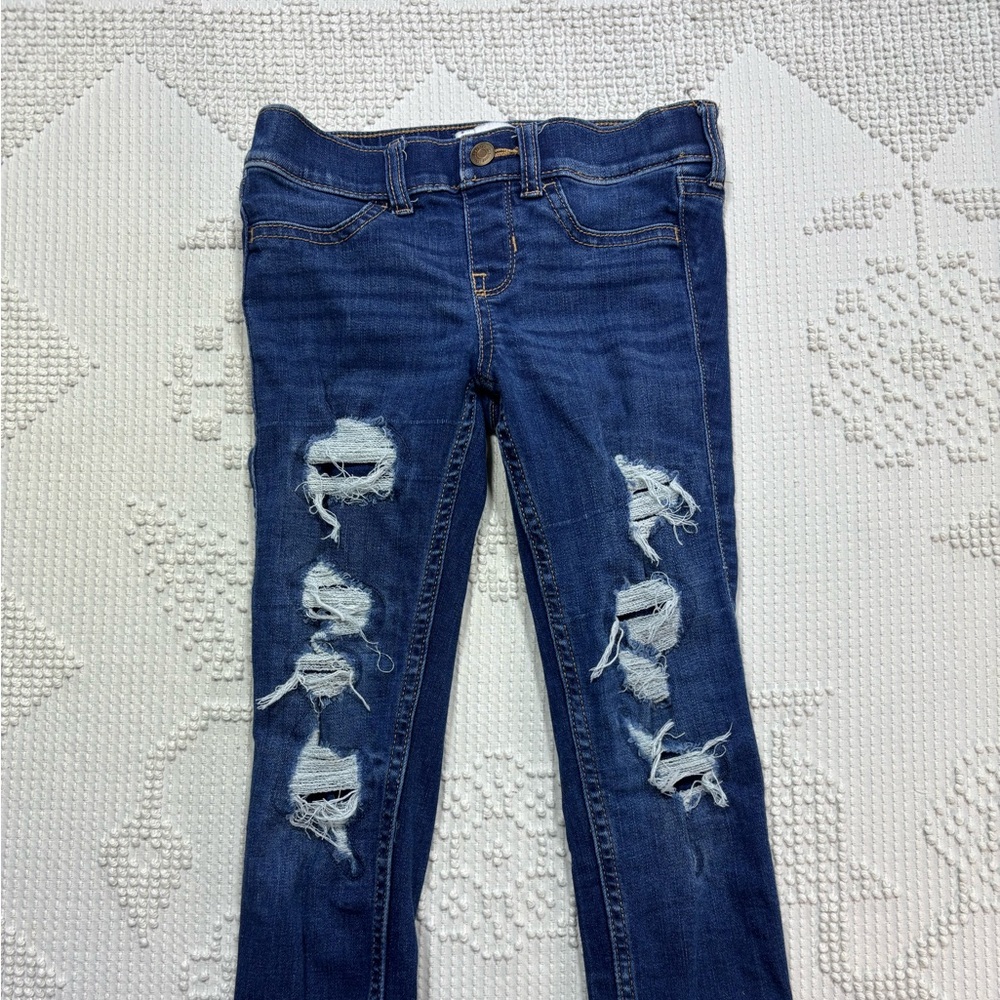 abercrombie kids Dark Blue Ripped (no show) Skinny Jeans Sz 5-6